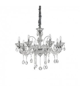 8 Light Chandelier Clear Glass, E14 - 1