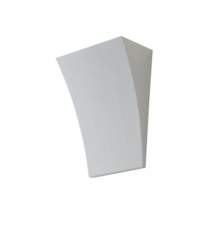 Paintable Plaster Wall Uplight Lamp Silver Leaf, G9 - 1