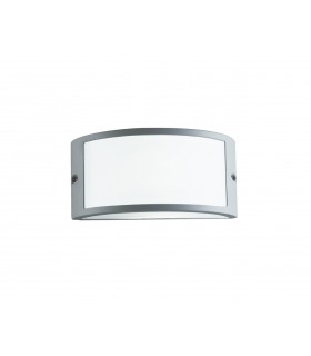 Outdoor Aluminum Flush Wall Lamp Silver, E27 - 1