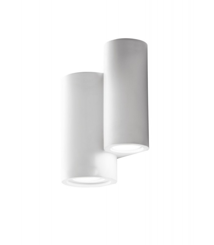 Paintable Plaster Wall Lamp White, GU10 - 1