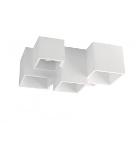 Paintable Plaster Ceiling Lamp, White, GU10 - 1