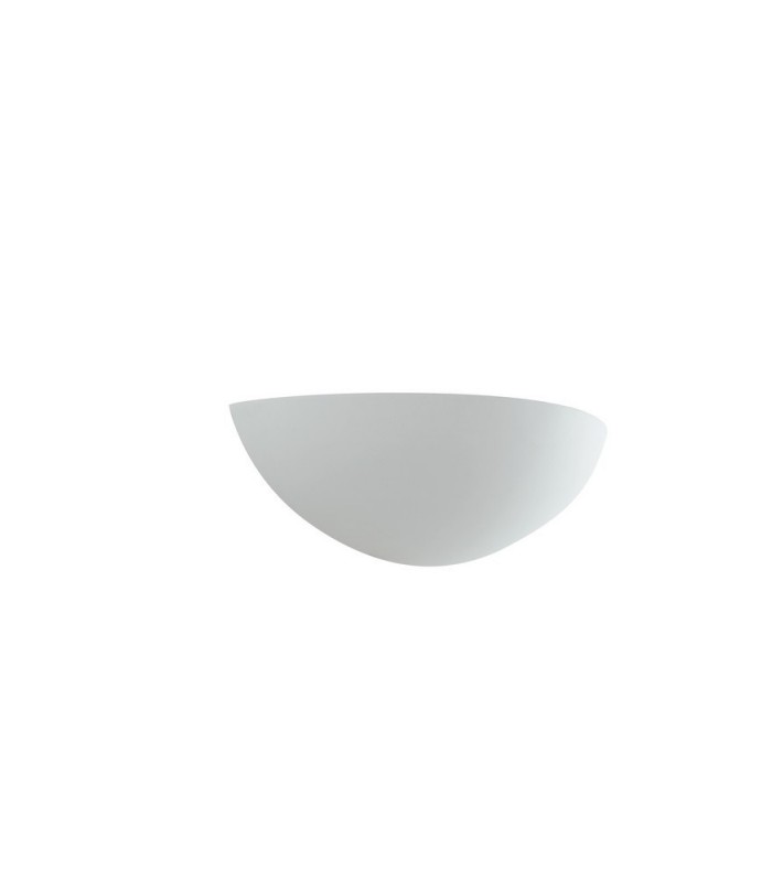 Paintable Plaster Uplighter Wall Lamp White, E27 - 1