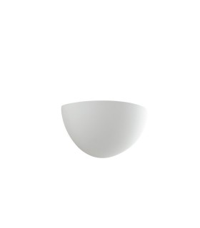 Paintable Plaster Uplighter Wall Lamp White, E27 - 1