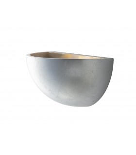 Paintable Plaster Uplighter Wall Lamp Silver, E27 - 1