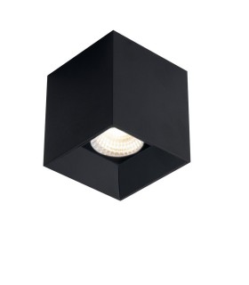 Surface Mounted Ceiling Lamp, Black, GU10 - 1