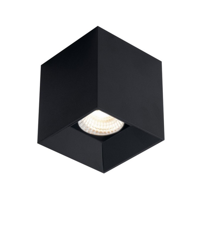 Surface Mounted Ceiling Lamp, Black, GU10 - 1