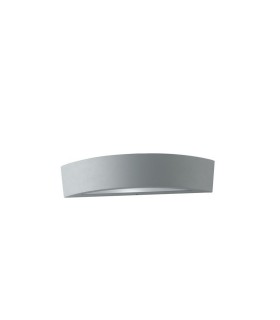 Outdoor Flush Aluminum Wall Lamp, Silver, IP44, E14 - 1
