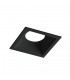 Square Recessed Aluminium Downlight, Lamp Holder Included, Black, GU10 - 1