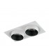 Integrated LED Adjustable Twin Recessed Downlight, White, 4000K - 1