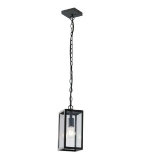 Outdoor Ceiling Pendant Lantern, Anthracite, IP44, E27 - 1