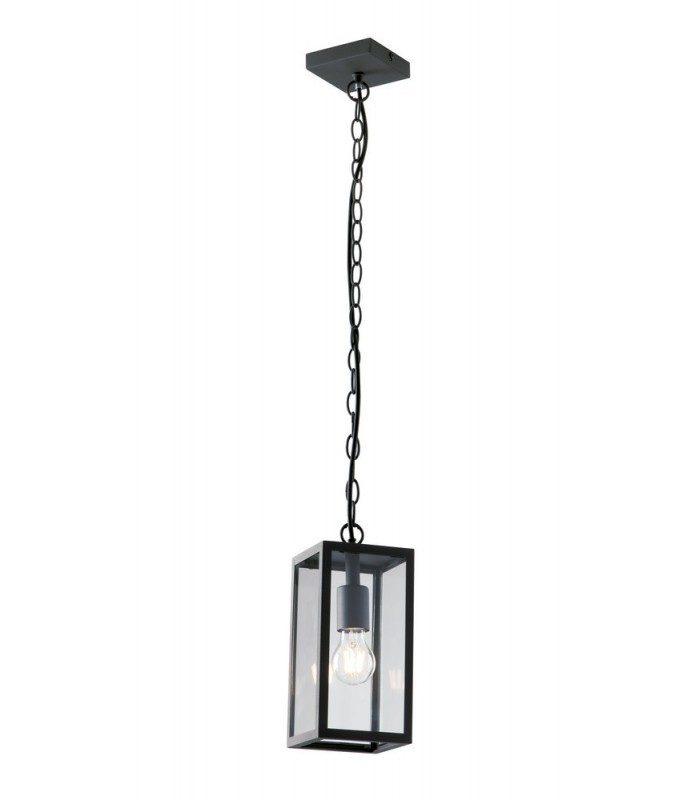 Outdoor Ceiling Pendant Lantern, Anthracite, IP44, E27 - 1