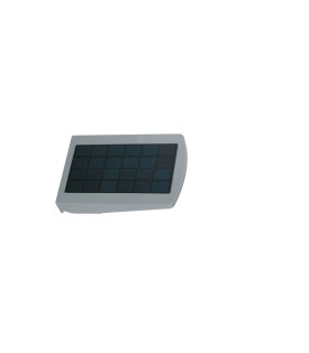 Outdoor Solar LED Wall Light 3 Functions, Silver, IP66, 4000K - 1