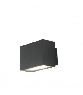 Outdoor Integrated LED Aluminum Wall Lamp, Black Matt, IP54, 4000K - 1