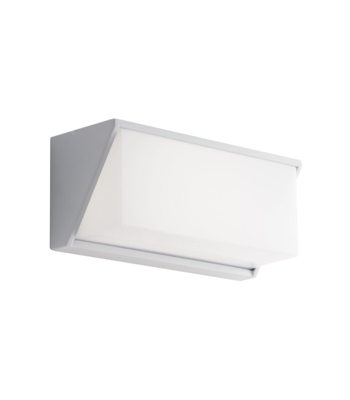 Outdoor LED Aluminum Flush Wall Light, White, IP54, 4000K - 1