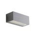 Outdoor Integrated LED Up Down Wall Light, Nickel, Transparent, IP54, 4000K - 1