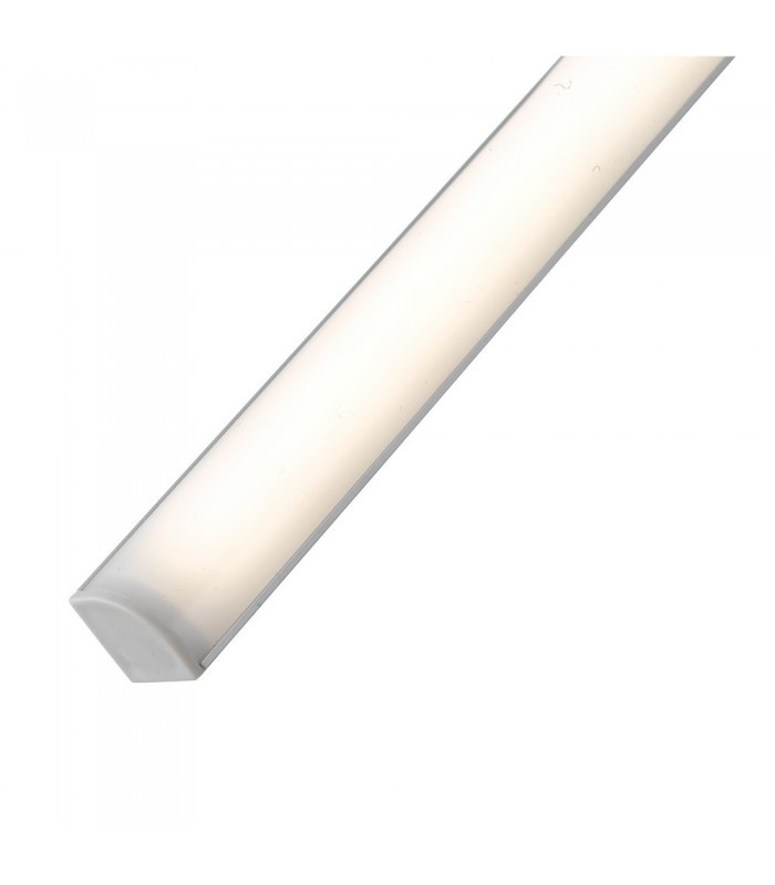 Cabinet Corner LED Bar In Aluminum, White, Silver, 4000K - 1
