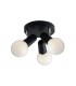 Triple Cluster Ceiling Spotlight, Black, E27 - 1