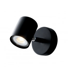 Single Ceiling Spotlight, Black, GU10 - 1