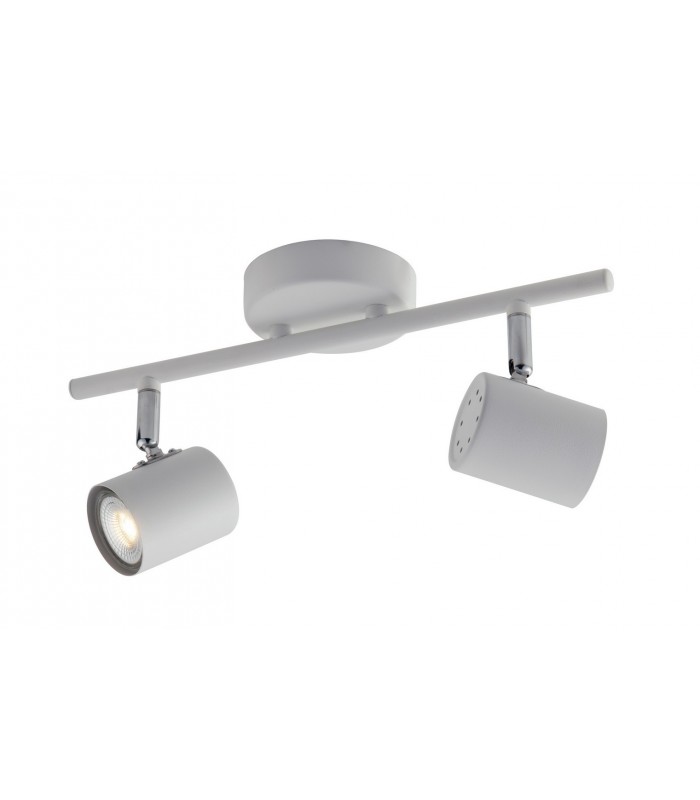 Ceiling Twin Spotlight, White, GU10 - 1