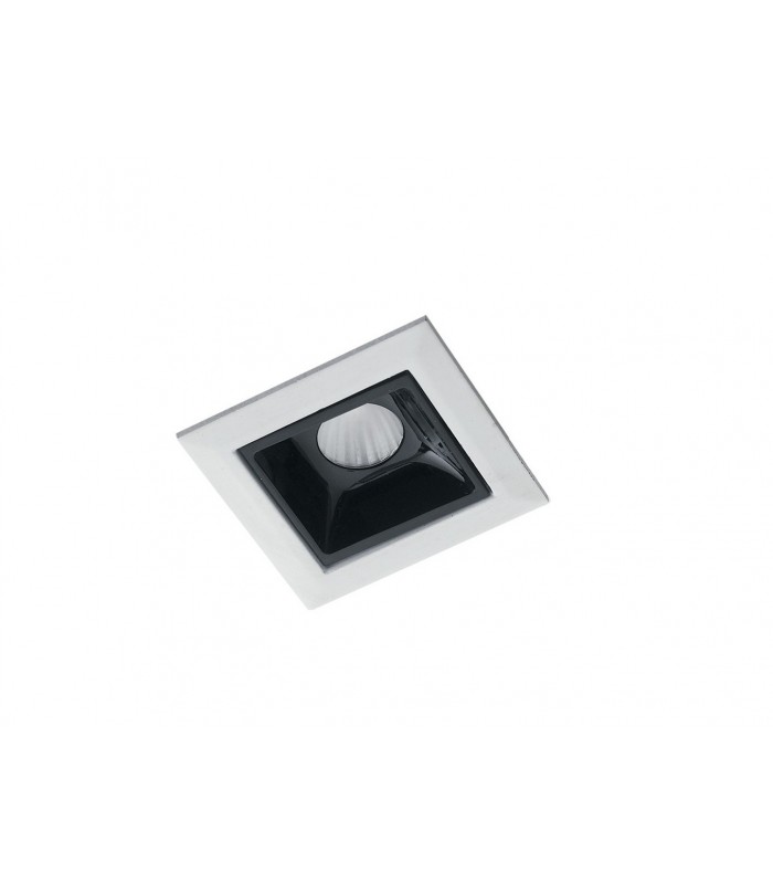 LED Aluminum Recessed Downlight Anti Glare, White, Black, 4000K, 2W - 1