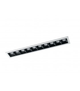 LED Aluminum Recessed 10 Light Downlight Anti Glare, White, Black, 4000K, 2W - 1