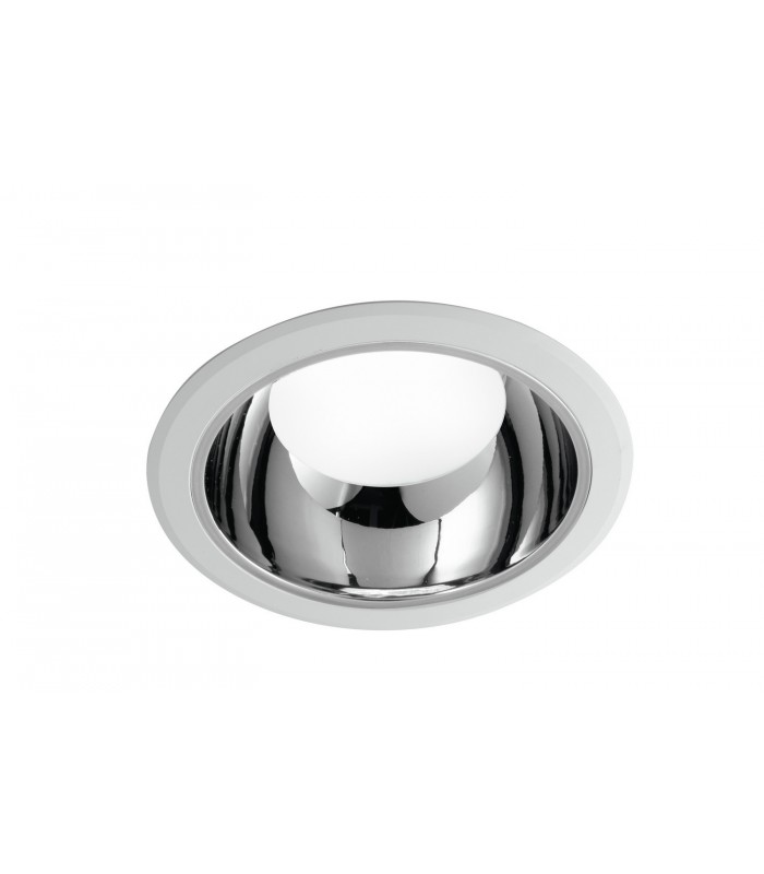 LED Downlight Anti-Glare, White With Chrome Reflector, 4000K - 1