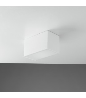 Paintable Plaster Surface Mounted Ceiling Light, White, E14 - 1