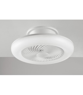 LED Ceiling Lamp With Fan, Wifi Smart, Voice Control, White, - 1