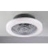 LED Ceiling Lamp With Fan, Wifi Smart, Voice Control, Grey White Diffuser, - 1