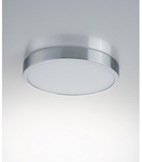 Round LED Flush Ceiling Lamp, Chrome, 4000K - 1