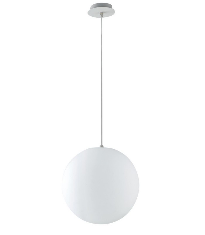 Outdoor Globe Pendant, White, IP65, E27 - 1