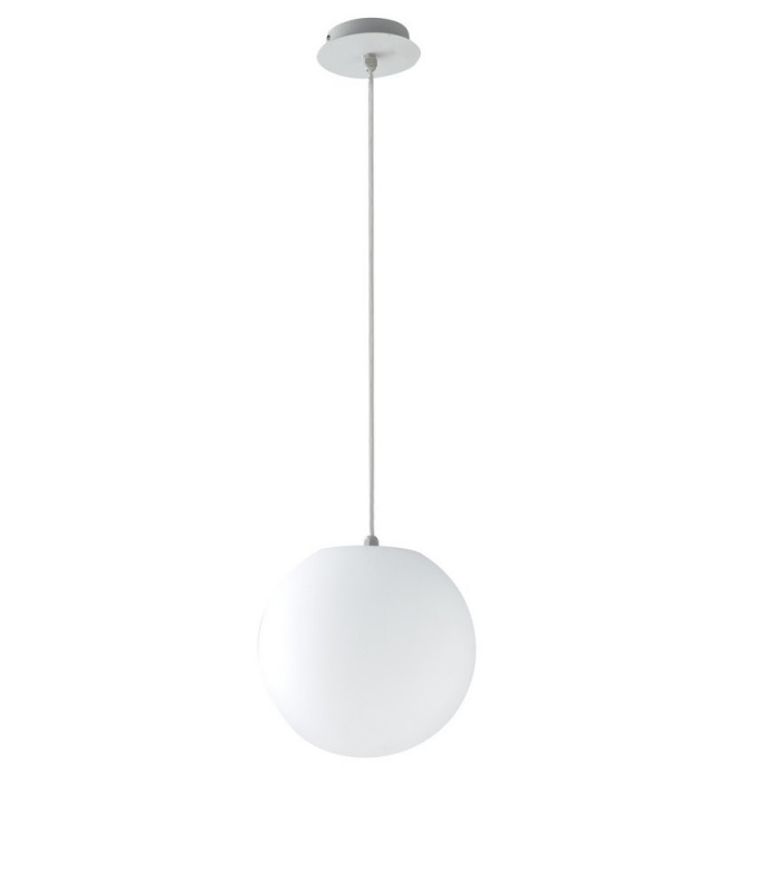 Outdoor Globe Pendant, White, IP65, E27 - 1