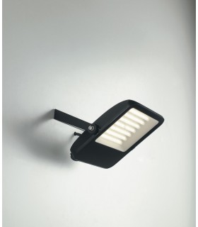 Outdoor Built-In LED Flood Lamp Black With Tempered Glass Diffuser, Black, IP65, 4000K - 1