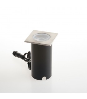 Outdoor LED Recessed Ground And Wall Recessed Light, Nickel Finish, IP67, Rgb+4000K - 1