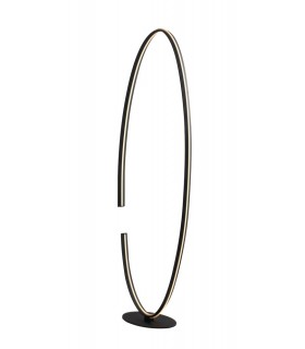 Integrated LED Circular Floor Lamp, Black, 4000K - 1