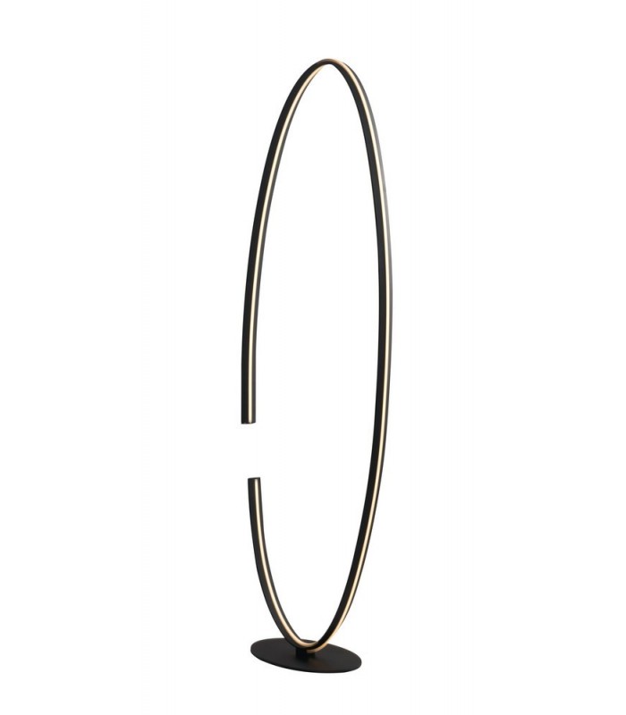 Integrated LED Circular Floor Lamp, Black, 4000K - 1