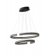Integrated LED Circular Ceiling Pendant - 80Cm, Black, 4000K - 1