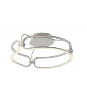 Integrated LED Circular Flush Ceiling Pendant - 45Cm, White, 4000K - 1
