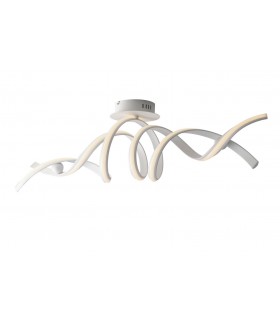 Integrated LED Semi Flush Ceiling Light, White, 4000K - 1