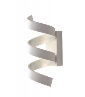 Integrated LED Swirl Effect Wall Lamp, White, Silver, 4000K - 1