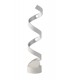 Integrated LED Swirl Effect Table Lamp, White, Silver, 4000K - 1