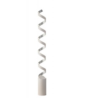 Integrated LED Swirl Effect Floor Lamp, White, Silver, 4000K - 1