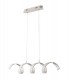 Integrated LED Swirl Effect Bar Pendant, White, Silver, 4000K - 1