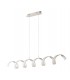 Integrated LED Swirl Effect Bar Pendant, White, Silver, 4000K - 1