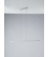 Integrated LED Linear Bar Pendant, White Opal, 4000K - 1