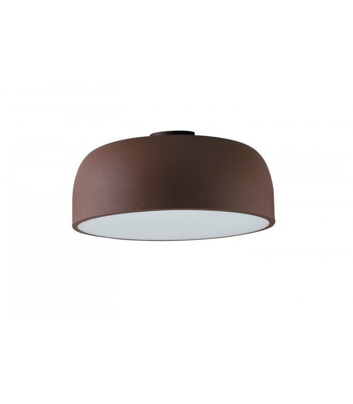 Flush Ceiling Light, Bronze, White, E27 - 1