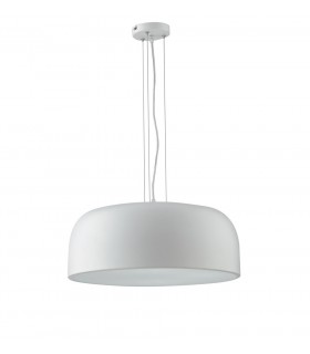 Dome Ceiling Pendant, White, White, E27 - 1