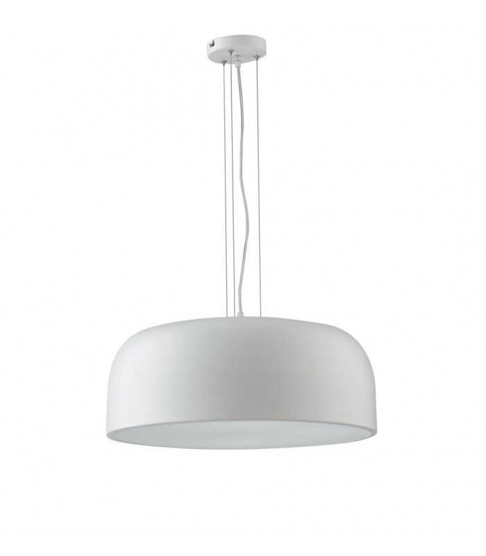 Dome Ceiling Pendant, White, White, E27 - 1