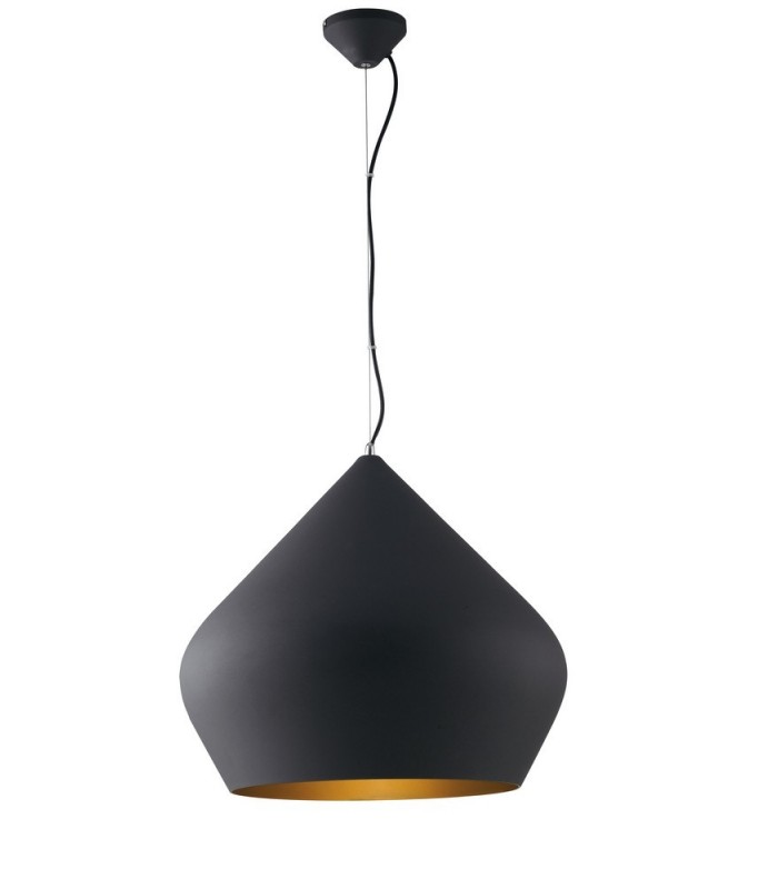 Dome Ceiling Pendant, Black Gold, E27 - 1