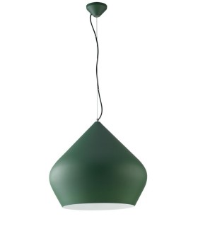 Dome Ceiling Pendant, Green, White, E27 - 1